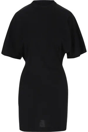 Pinko Short Dresses, female, , M, Cotton Padded Shoulder Dress