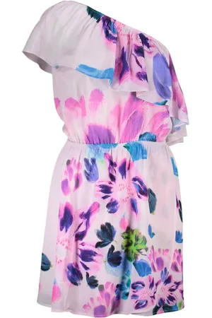 Desigual Short Dresses, female, , M, Short one-shoulder pink dress