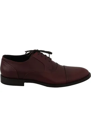 Dolce & Gabbana Elegant Bordeaux Leather Dress Shoes