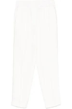 PESERICO SIGN Beaded Trim Trousers Elasticated Waistband