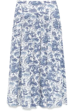Staud Maxi Skirts, female, , S, White Ruched Detailing Straight Hem Skirt
