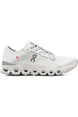 On Running Sneakers, female, , 5 1/2 UK, Grey Knitted Lace-Up Trainers Logo Print