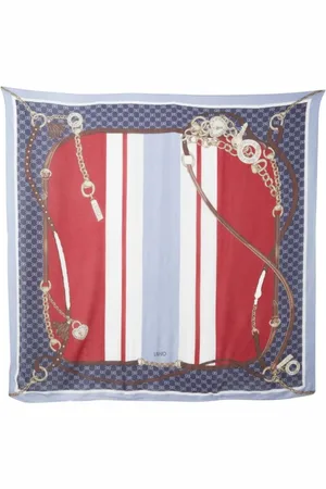 Liu Jo Graphic Print Manhattan Foulard Blue