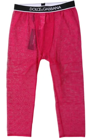 Dolce & Gabbana Trousers, female, , 2 Y, Fuchsia DG Logo Cropped Tights