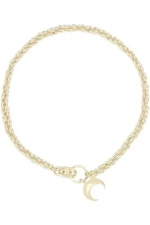 Marine Serre Moon Pendant Necklace - Elegant Symbolic Accessory