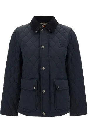 Burberry Quilted Velvet Jacket with Patch Pockets