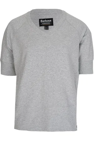 Barbour T-Shirts, female, , XS, Casual Grey V-Neck Top