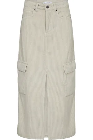 Co`Couture Denim Skirts, female, , S, Corduroy Slit Skirt Off