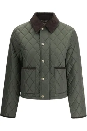 Burberry Winter Jackets, female, , L, Quilted Jacket with Corduroy Collar