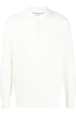 Brunello Cucinelli Polo Shirts, male, , L, Cotton Knit Coat
