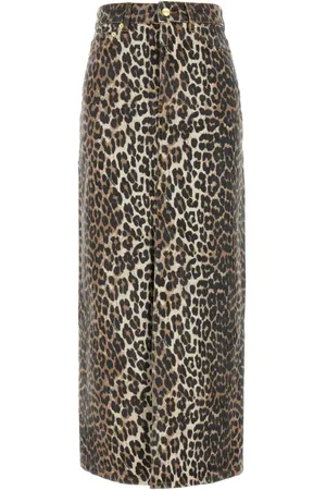 Ganni Printed Denim Skirt