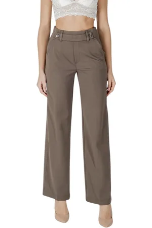 Street one Wide Trousers, female, , L L32, Gray Viscose Women