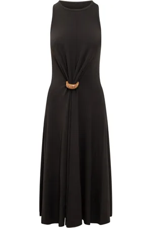 Salvatore Ferragamo Midi Dresses, female, , XS, Sleeveless Curled Waist Dress