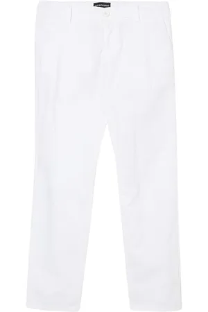 Emporio Armani Stylish Beige Straight-Leg Trousers