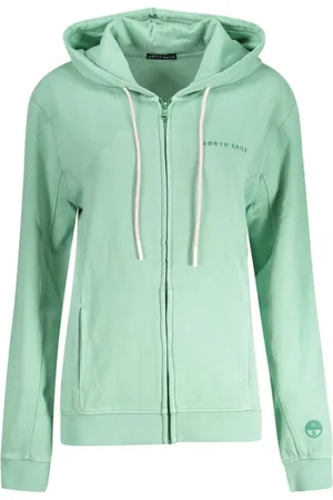 North Sails Embossed Hooded Sweatshirt with Zip Closure