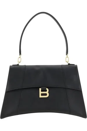 Balenciaga Shoulder Bags, female, , ONE SIZE, Curved Calfskin Shoulder Bag with Magnetic Flap