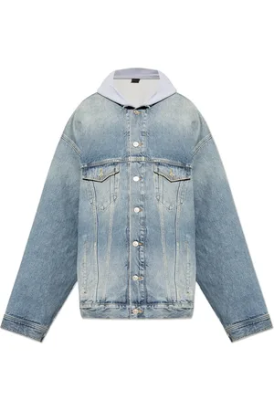 Balenciaga Denim Jackets, male, , L, Denim Jacket with Hood
