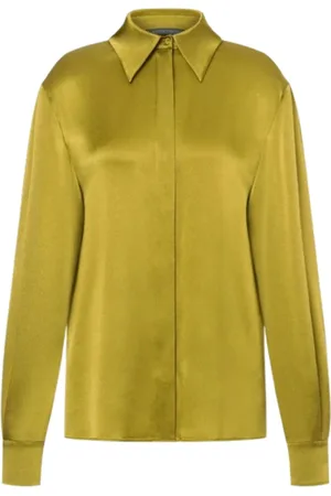 Alberta Ferretti Shirts, female, , S, Satin Long-Sleeve Buttoned Shirt