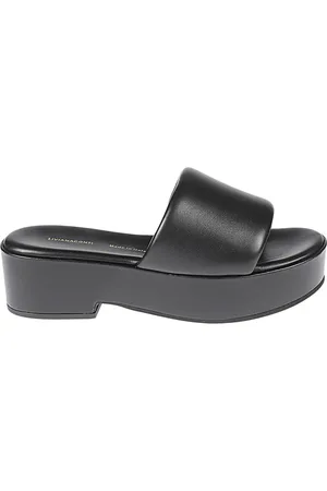 LIVIANA CONTI Leather Platform Mules Sandals