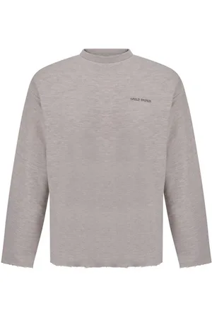 Daily paper Sweatshirts, male, , XL, Melange Ribbed Sweatshirt with Raw Cut