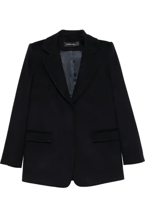 FEDERICA TOSI Single-breasted coat with covered buttons and pocket flaps