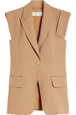 Max Mara Vests, female, , M, Camel Bergamo Stylish Fashionable Dress