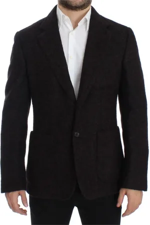 Dolce & Gabbana Bordeaux Alpaga Two Button Blazer