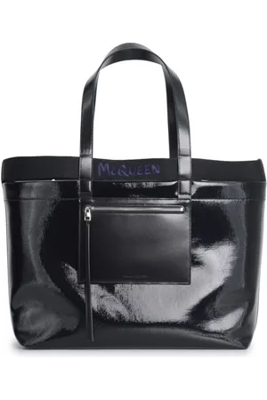Alexander McQueen Shiny Coated Canvas Shopper Bag