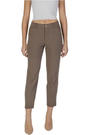 Street one Cropped Trousers, female, , M, Polyester Straight Leg Trousers