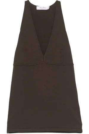 Max Mara Sleeveless Tops, female, , S, Cedar V-Neck Sleeveless Top