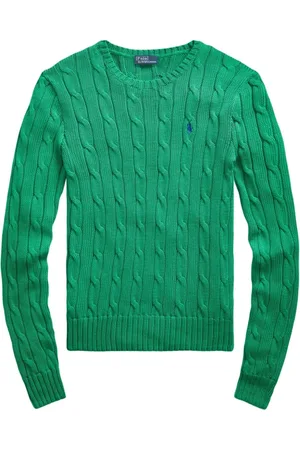Ralph Lauren Round-neck Knitwear, female, , L, Jumper with Interwoven Pattern