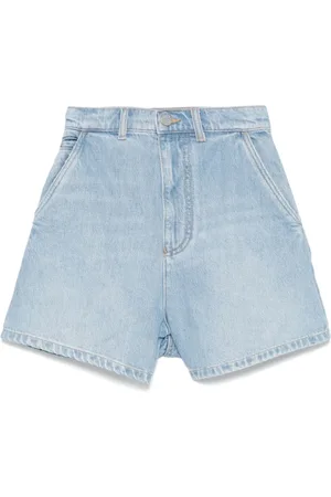 Emporio Armani Denim Shorts, female, , W25, Clear Shorts with Logo Patch