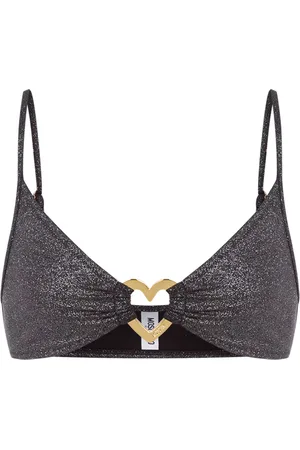 Moschino Bikinis, female, , M, Heart Glitter Bikini Top