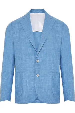 BARBA Blazers, male, , 2XL, Luxury Wool Silk Linen Jacket Italy