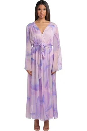 FORTE FORTE Silk chiffon long sleeve dress 