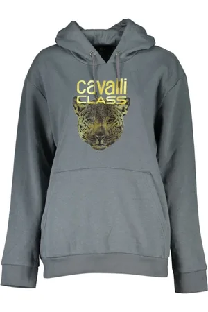 Roberto Cavalli Hooded Fleece Sweatshirt with Print