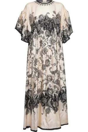 ZIMMERMANN Floral Print Silk Kaftan Dress
