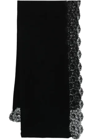 ERMANNO SCERVINO Winter Scarves, female, , ONE SIZE, Cashmere Stole with Lace Trim