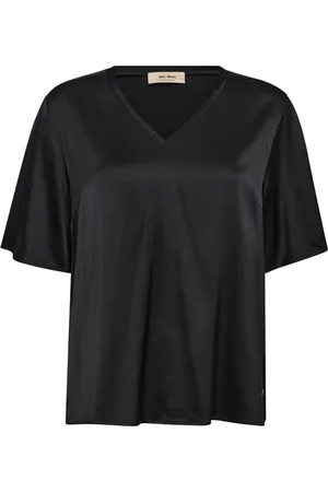 Mos Mosh Blouses, female, , S, Elegant V-Neck Satin Blouse