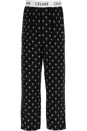 Céline Straight Trousers, male, , S, Palm Tree Pajama Trousers