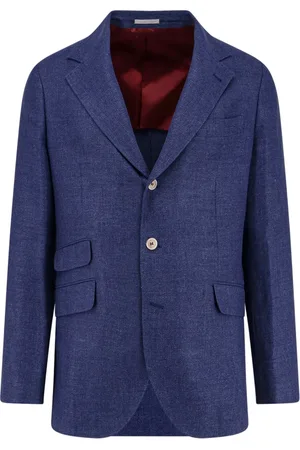Brunello Cucinelli Blazers, male, , 2XL, Linen Wool Silk Blazer