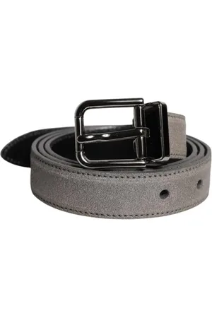 Dolce & Gabbana Belts, male, , 85 CM, Leather Belt with Metal Buckle