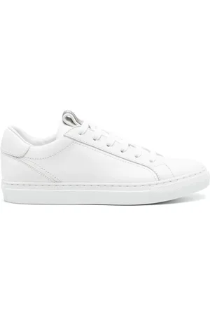 Brunello Cucinelli Leather Trainers with Monili Chain