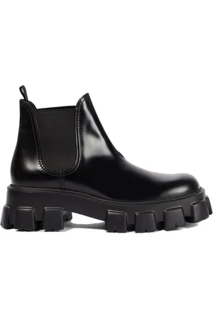 Prada Leather Ankle Boots Aw24