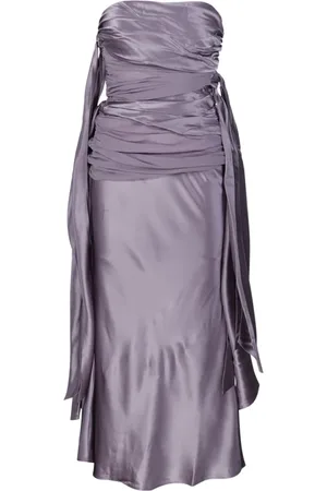 CHRISTOPHER ESBER Party Dresses, female, , XS, Mauve Knotted Midi Dress