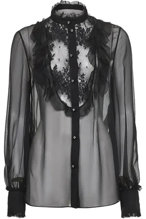 VALENTINO Lace Ruffle Shirt