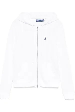 Ralph Lauren Zip-throughs, female, , XS, Sweatshirt Bianco Ss25