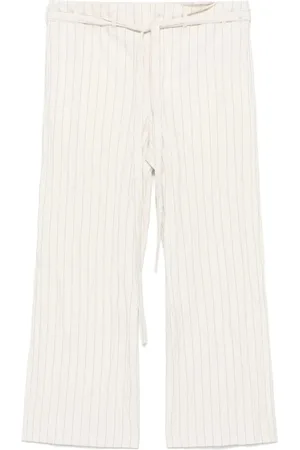 ANN DEMEULEMEESTER Wide Trousers, male, , XS, Belted Trousers with Pockets