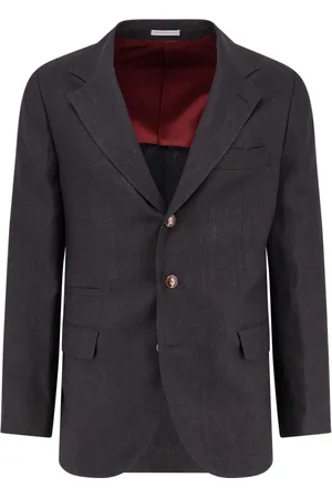 Brunello Cucinelli Linen Buttoned Jacket