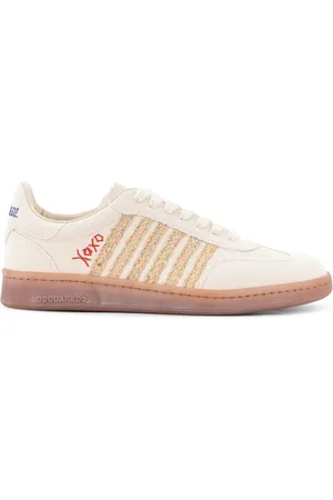 Dsquared2 Sneakers, male, , 11 UK, Trainers with Natural Raffia Details